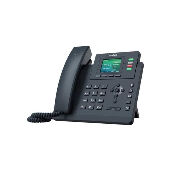 Yealink T33g IP-telefon - Svart - 4 SIP Poe-konton Grå