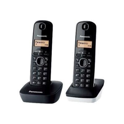 Panasonic KX-TG1612SP1 trådlös telefon - Svart - Monokrom LCD - Katalog 50 namn och nummer