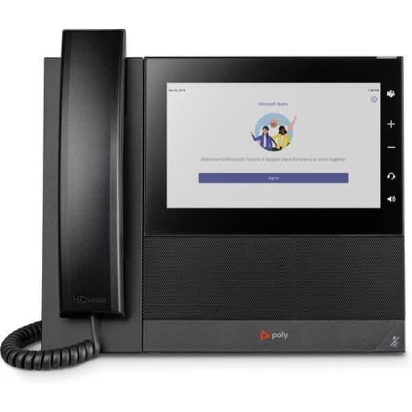 Poly CCX 600 för Microsoft Teams - VoIP-telefon med nummerpresentation/samtal väntar - SIP, PSTN, RTP - 24 linjer - Svart
