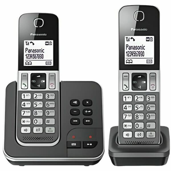 Trådløs telefon Panasonic KX-TGD322 Hvid Sort Sort/Grå Sort, Grå