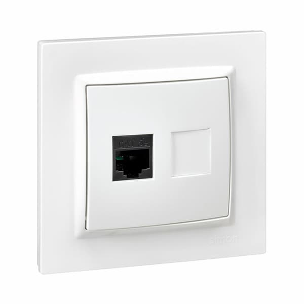 Elektrisk Socket Simon Hvid RJ45