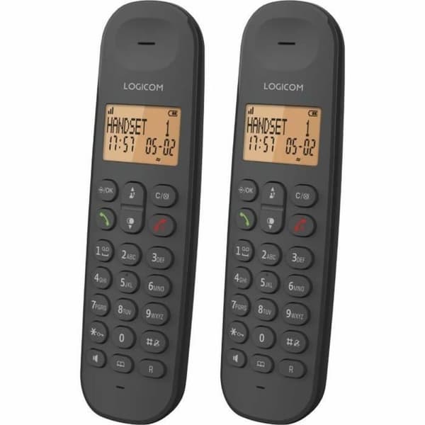 Markkabeltelefon Logicom DECT ILOA 255T DUO Svart