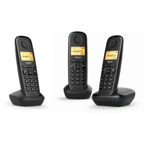 Gigaset A170 Dect Trio Telefon Svart Svart