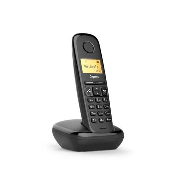 Gigaset A270, DECT-telefon, Trådlös lur, Högtalare, 80 poster, Nummerpresentation, Svart