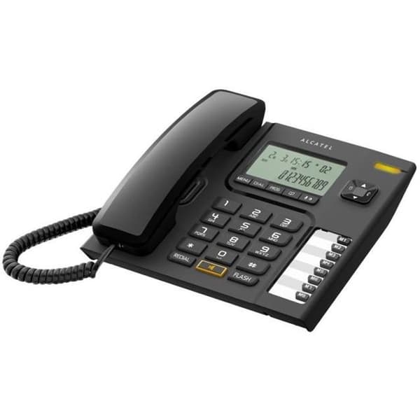Alcatel T76 sladdtelefon med svart nummerpresentation - handsfree - 10 namn- och nummerkatalog