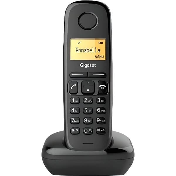 Gigaset A170 Trådlös telefon med DECT\GAP nummerpresentation svart Svart
