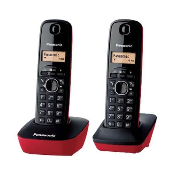 Dect Panasonic TG1612 Duo svart-röd