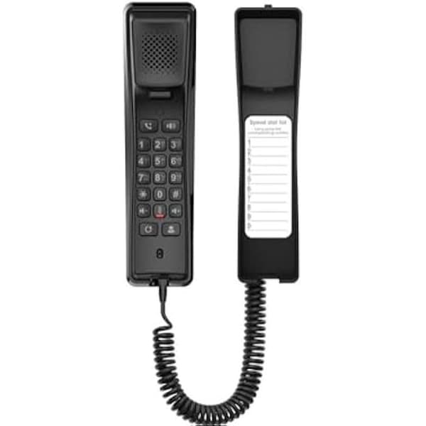Fast telefon - FANVIL - H2U V2 - Svart - 2 linjer - Handsfree Svart