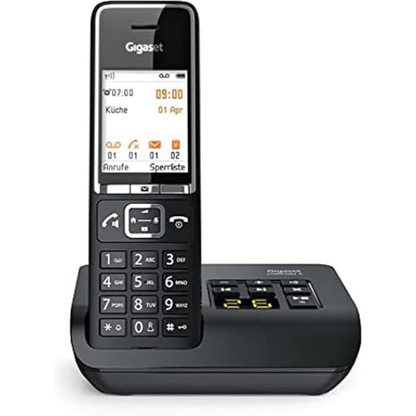 Gigaset Comfort 550A Sladdlös telefon med telefonsvarare och headsetanslutning Svart Svart