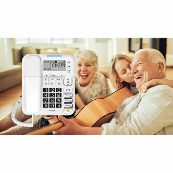 Markkabeltelefon Alcatel Vit