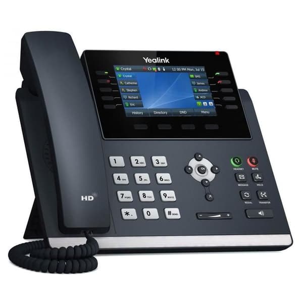 Yealink T46u Telefon - Svart - 16 Poe SIP-konton Grå