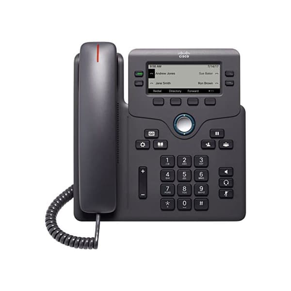 CISCO 6851 VoIP-telefon - Handsfree - LCD-skärm - monokrom - Träkol