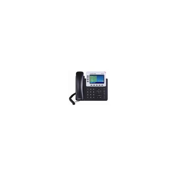 IP-telefon - GRANDSTREAM - 4 SIP-konton - 2 Gigabit PoE-nätverksportar - LCD-skärm - 12 månaders garanti Svart