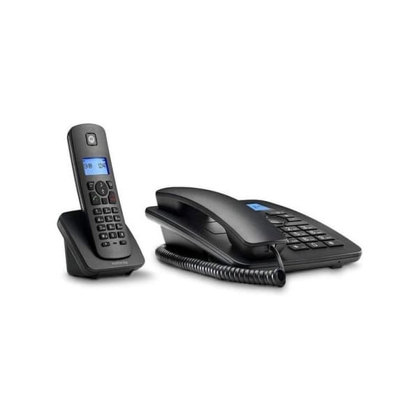 Motorola C4201 Combo DECT fast telefon (2 st) Svart