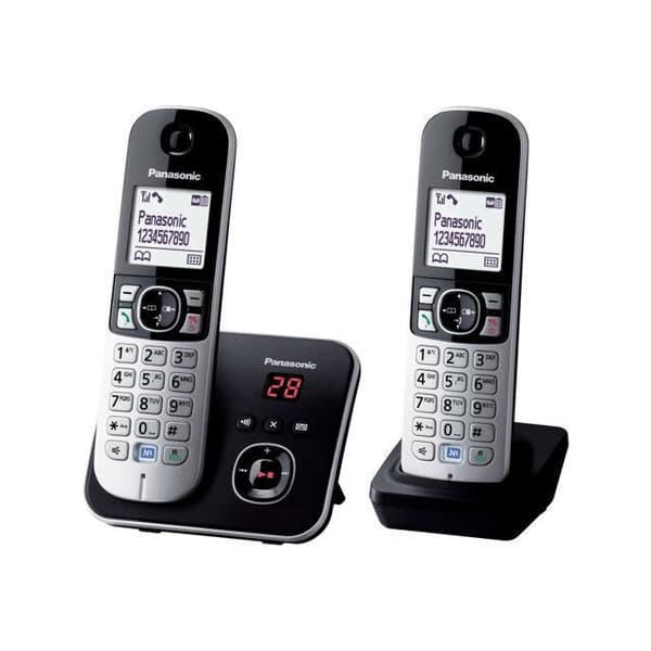 Panasonic Trådlös Fixtelefon KXTG6822GB Svart, Silver