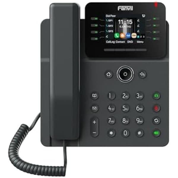 IP-telefon - FANVIL - V62G - 12 linjer - 2,8" LCD-skärm - 1000 registreringar Svart