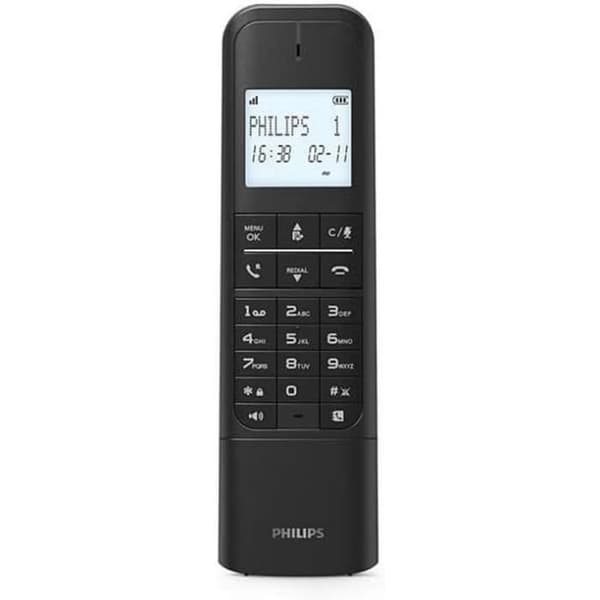 Philips M4701W12 - Trådlös DECT-telefon, 4,6 cm skärm, bakgrundsbelysning - Vit