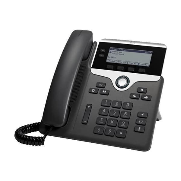 Cisco IP-telefon 7821 SIP VoIP-telefon, 2-linje SRTP Svart, Silver