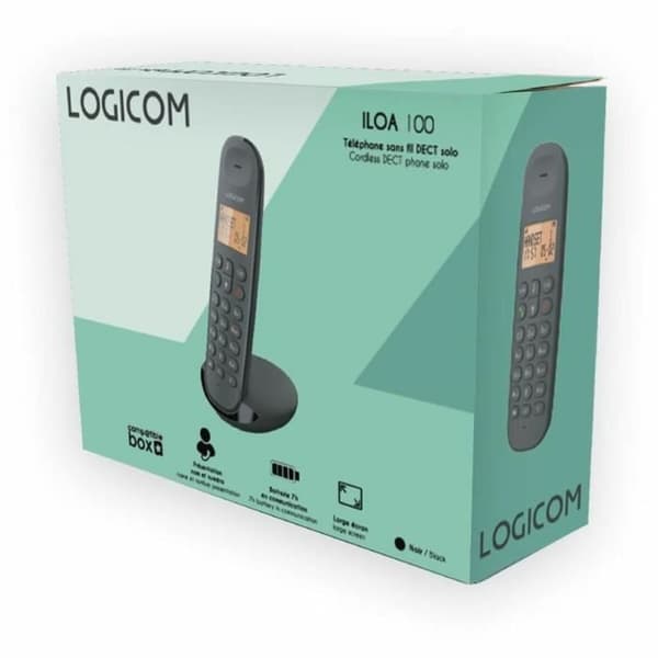 Trådlös Telefon Logicom ILOA 150 SOLO Grå