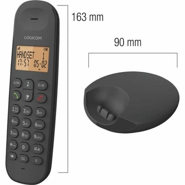 Trådløs telefon Logicom ILOA 150 SOLO Grå