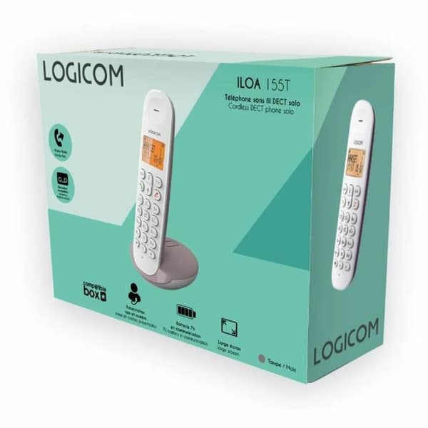 Langaton puhelin Logicom ILOA 155T SOLO Ruskea Harmaa Ruskeanharmaa