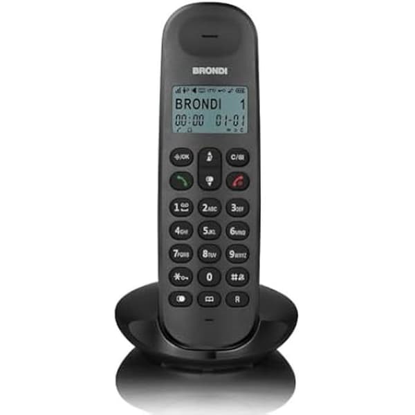 Trådlös telefon - BRONDI - Trådlös - DECT - Katalog 50 minnen - Svart