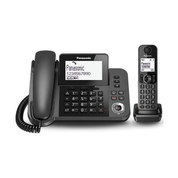Panasonic KX-TGF320E, DECT-telefon, Högtalartelefon, 100 ingångar, Nummerpresentation, Svart