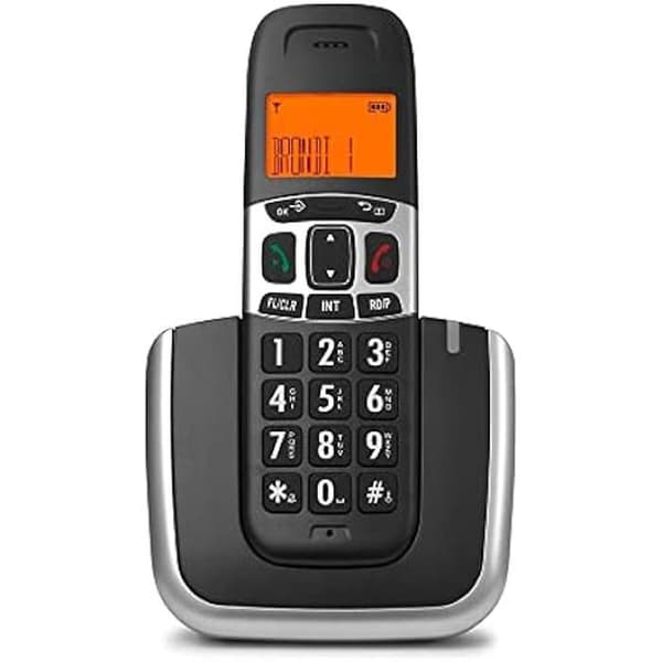 Brondi sladdlös Bravo Platinum trådlös telefon - Svart - Handsfree-kit - katalog med 50 nummer