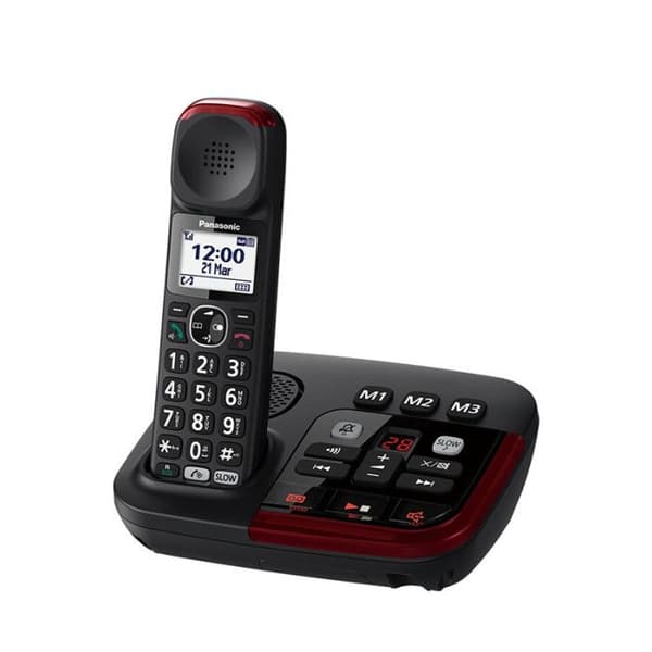 Panasonic förstärkt sladdlös fast telefon Svart Svart