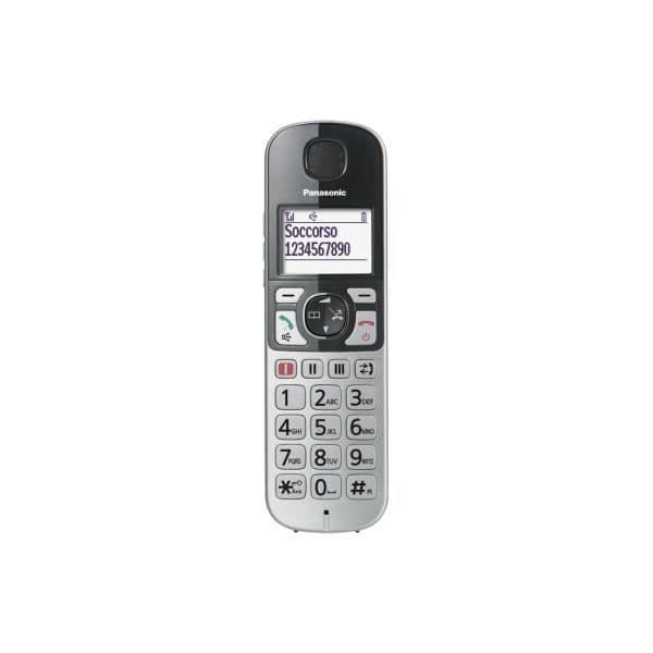 Panasonic KX-TGE510JTS, DECT-telefon, Trådlös lur, Högtalartelefon, 150 poster, Nummerpresentation, Silver