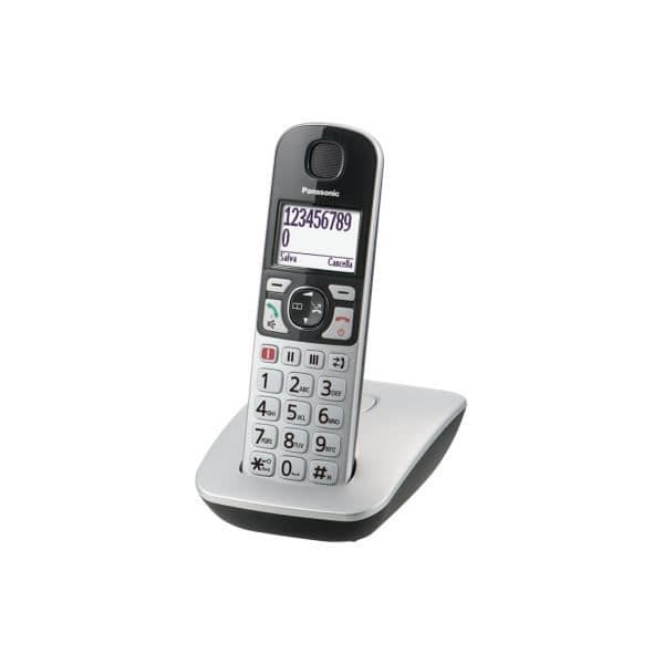Panasonic KX-TGE510JTS, DECT-telefon, Trådlös lur, Högtalartelefon, 150 poster, Nummerpresentation, Silver Silver