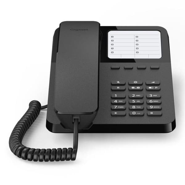 TELEFON, Telefoner, Fasta telefoner, Gigaset Gigaset Desk 400 Black Trådlös egenskaper Nej Handsfree Nej Stöds