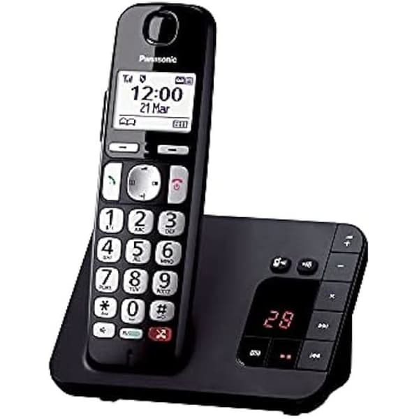 Panasonic KX-TGE250 trådlös telefon - Förstärkt volym - Samtalsblockering - Samtalsidentifiering