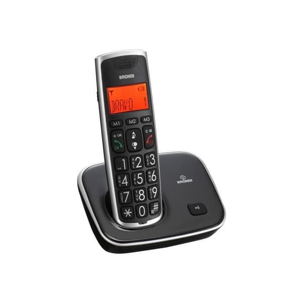 Brondi BRAVO GOLD Trådlös telefon med DECT\GAP nummerpresentation vit Vit
