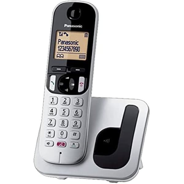 Trådlös telefon - PANASONIC - KX-TGC250JTS - Ljus skärm - Handsfree - Blockera oönskade samtal Svart, Silver