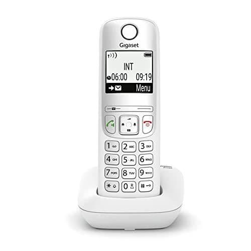 Trådlös telefon - GIGASET - AS490 - Vit - Handsfree - Katalogkapacitet 100 röster