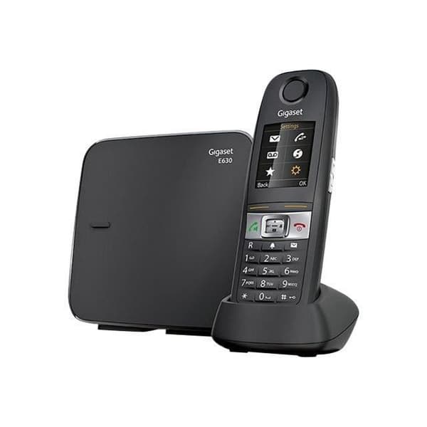Gigaset E630 trådlös telefon - stänk- och stöttålig - svart Svart