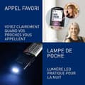 Miniatyrbild 4 av 4: Panasonic KX-TGU410EXB Trådlös Digitaltelefon, Basenhet och 1 Handset, LCD-skärm, Favoritsamtal, Ficklampa, Kompatibel med