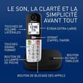 Miniatyrbild 2 av 4: Panasonic KX-TGU410EXB Trådlös Digitaltelefon, Basenhet och 1 Handset, LCD-skärm, Favoritsamtal, Ficklampa, Kompatibel med