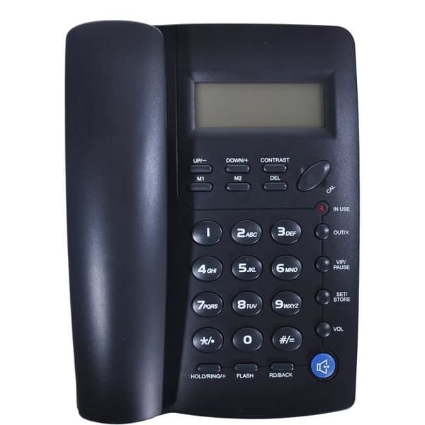 Trådlös telefon ORNIN Y043 med högtalare, display och samtalsidentifiering svart