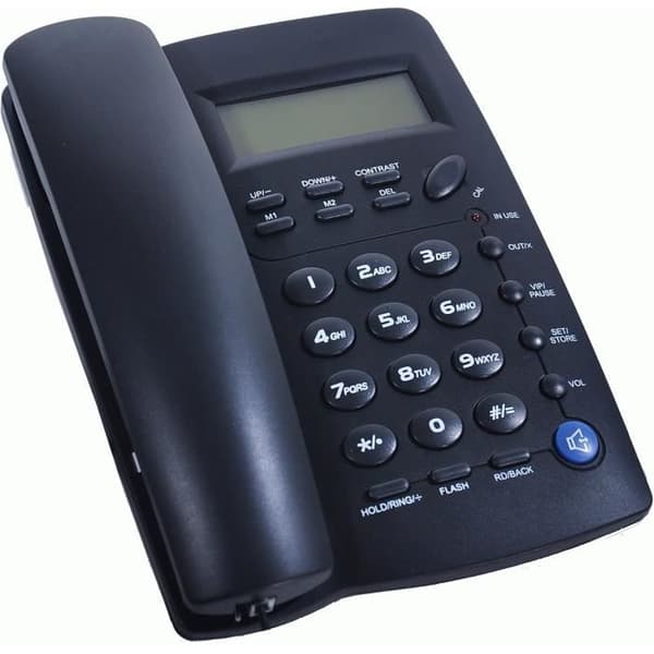 Trådlös telefon ORNIN Y043 med högtalare, display och samtalsidentifiering svart