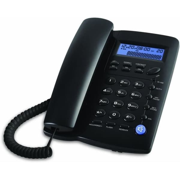 Trådlös telefon ORNIN Y043 med högtalare, display och samtalsidentifiering svart