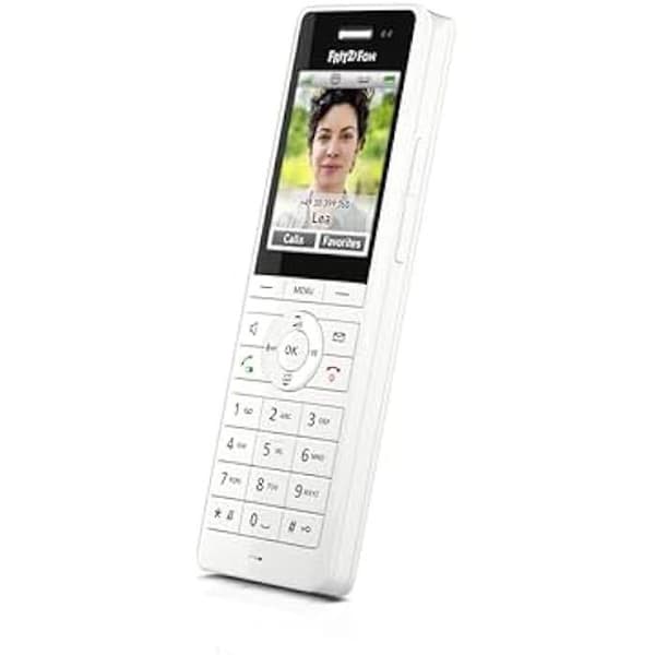 AVM Fritz!Fon X6 Blanco International Full Duplex HD DECT trådlös telefon, färgskärm, kompatibel med Fritz! Box med bas Vit