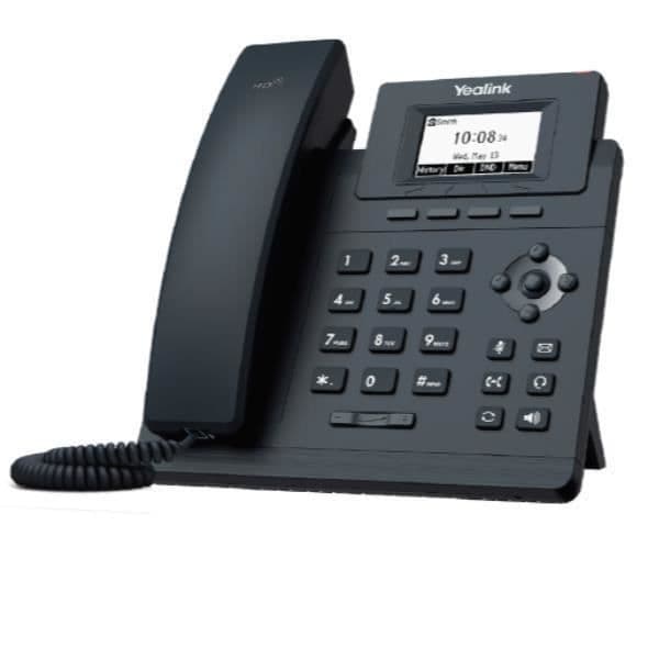 Trådlös telefon - Yealink - T30p - Fast IP - 1 SIP-konto - PoE Svart