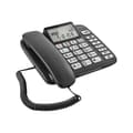 Miniatyrbild 4 av 4: Gigaset DL580 sladdtelefon med nummerpresentation svart - handsfree och inbyggd klocka