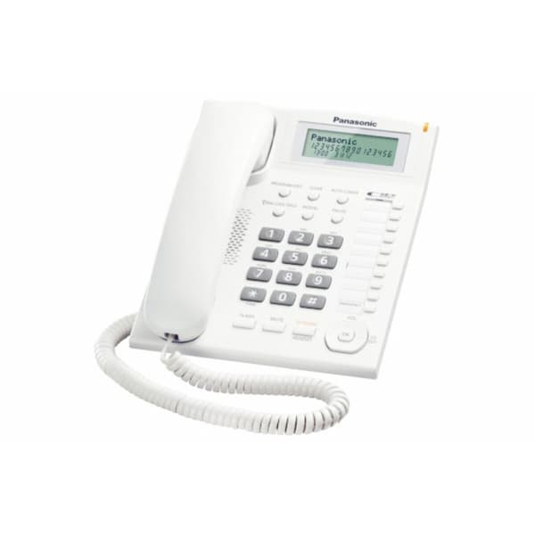 Fastnettelefon Panasonic KX-TS880EXW LCD Hvid Hvid