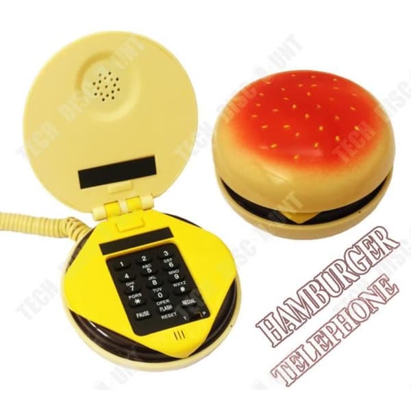 TD® Simulerad hamburgertelefon - telefonleksak - ny och exotisk presentförlängning för hemtelefon