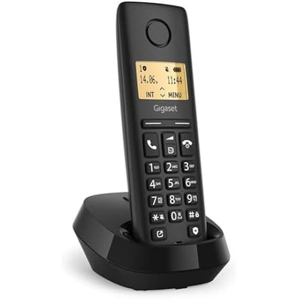 Gigaset Pure 100 trådlös telefon - Knapp för inkommande samtal - 50 kontaktkatalog - ECO DECT Svart