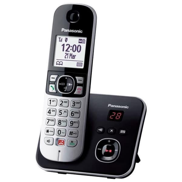 Panasonic KX-TG6861 DECT Telefon nummerpresentation Svart, Grå skickas av Digital Bay Svart, Grå
