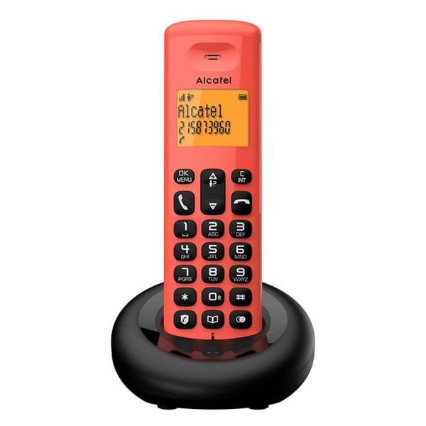 Langaton puhelin Alcatel E160 musta, Punainen